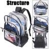 O-TBOST Clear Backpack for Women Transparent Heavy Duty Bookbag 15.6"