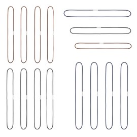 15 Pcs Elastic Bands Set - 3 Sizes & 3 Colors (Blue/Black/Brown) for Standard, Traveler, Passport Size Notebooks - Secure Closure Bands for Journals, Planners & Refills