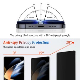 2 Pack Galaxy S25 Ultra Matte Anti spy Privacy Screen Protector, 9H Tempered Glass,Anti-Glare Anti-Scratch, Smooth and Responsive Absolute, No Bubbles, High Definition Clear, With Installation Frame