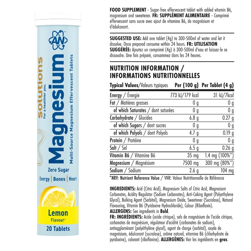 Applied Nutrition Solutions Magnesium Effervescent Tablets - 300mg Magnesium per