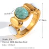 Tomovely Rings for Women 18K Gold Plated Dainty Emerald Rings