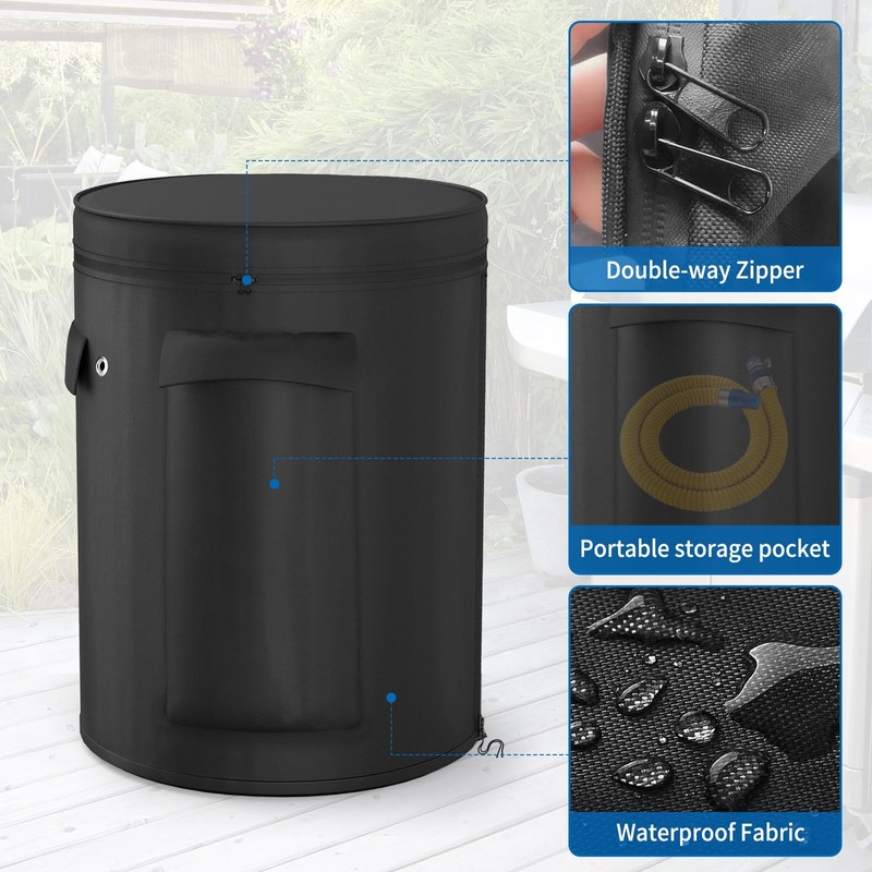 MUTUSHI Camper Propane Tank Cover Fit 20lb Cylindrical Shape Propane