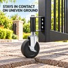 4-Inch Spring-Loaded Swing Gate Caster Wheel with Rubber Tire and