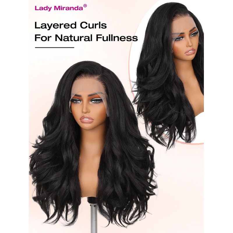Lady Miranda Yaki Curly Layered 13 * 6 Lace Front