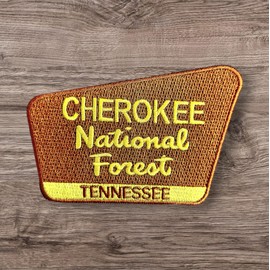 Cherokee National Forest Patch Embroidered 3.75" x 2.5" Tennessee Iron On Or Sew On Patches Made In America Gift TN