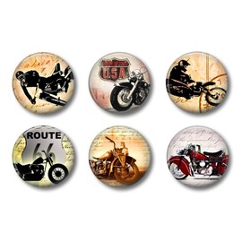 Locker Magnets For Boys - Vintage Motorcycle Magnets - Fun School Supplies - Whiteboard Office or Fridge - Funny Magnet Gift Set (Motorcycles)