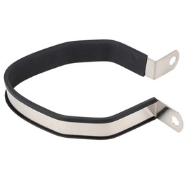 Abrazadera de escape para motocicleta + silenciador de escape hexagonal para motocicleta, soporte de montaje para silenciador, abrazaderas y soportes