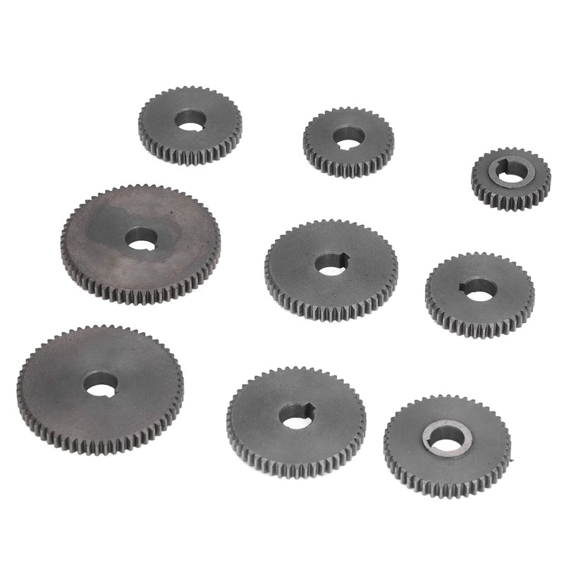 9Pcs Metal Gear Set Mini Lathe Cutting Machine Gears 2xT60
