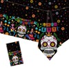 DPKOW Sugar Skull Tablecloth Day of The Dead Decorations Dia