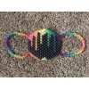 Black Glitter Drip Kandi Mask, Edm, Festivals, Pride