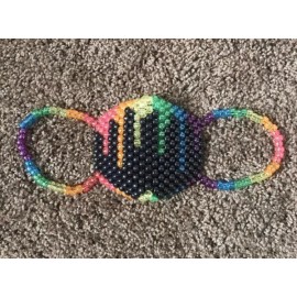 Black Glitter Drip Kandi Mask, Edm, Festivals, Pride