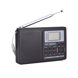 Portable AM FM Radio, FM / AM / SW / LW / TV Sound Full Frequency Receiver Receiving Radio Shortwave Radio Alarm Clock With Button automatic backlight Function(10K)