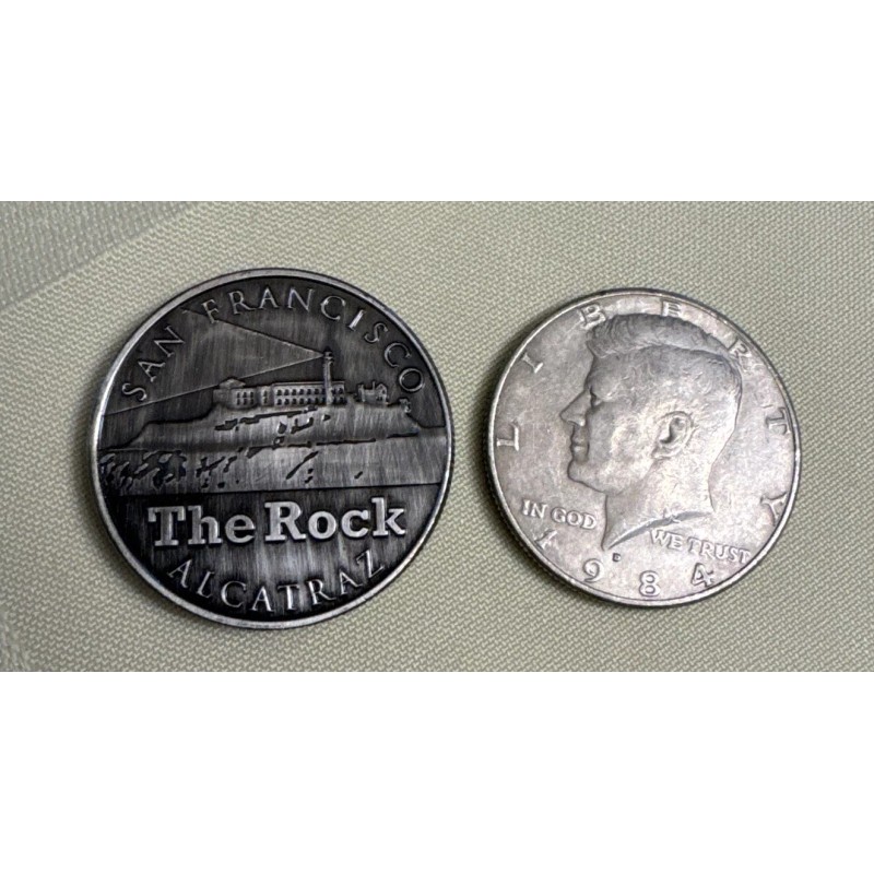 San Francisco Souvenir Coin Magnet ~ Alcatraz ~ The Rock
