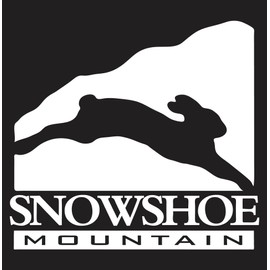 Rabbit with Snowshoe Mountain WEST Virginia 6 INCH White Decal Sticker