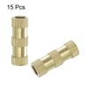 QUARKZMAN Knurled Insert Nuts, Pack of 15, M5 x 20