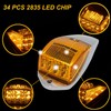 DUNTUO 34LED Amber Cab Marker Light 5pcs Top Roof Running