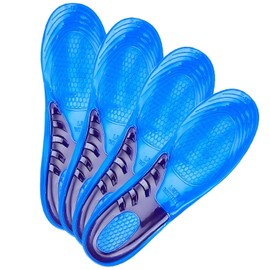 Plantillas de Gel para Hombres y Mujeres (2 Pares), Tamaños Ajustables 6-9, Absorción de Impactos, Soporte para el Arco, Plantillas Ortopédicas de Silicona para Fascitis Plantar, Deportes y Uso Diario