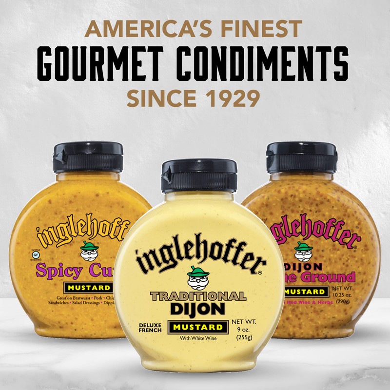Inglehoffer Traditional Dijon Mustard, 9 Oz Squeeze Bottle
