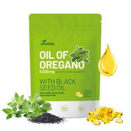 Oil of Oregano with Black Seed Oil 300 Capsules|Natural Antioxidants |Nutritional Support | Highly Effective Botanicals Dietary Healthcare Supplement |Fitness:_Pack of 1