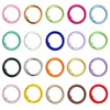 Hordolry 60Pcs Colourful Carabiner Clip Kit, Metal Key Ring Clip