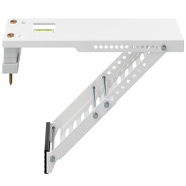 LuckIn Air Conditioner Support Bracket, Heavy Duty Window AC Bracket Universal Fit for 5,000-12,000 BTU AC Units, Holds Up to 85lbs, Adjustable Extender Leg & Built-in Bubble Spirit Level