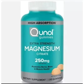 Qunol Magnesium Citrate Extra Strength 250 mg, 150 Gummies