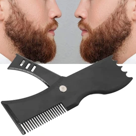 Beard Shaping Template, Rotated Comfortable Men's Goatee Beard Lineup Tool for Trimming Sideburns Forehead