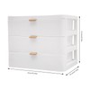 Drawer Box with 3 Closed Desk Storage Box Desk Organiser