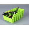 Basicwise Set of 2 Plastic Storage Stacking Bins, Green,QI003255G