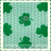Signature BonEful Fabric FQ Cotton Quilt VTG Green White Shamrock