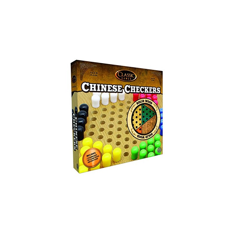 TCG Toys Solid Wood Chinese Checkers, 10"