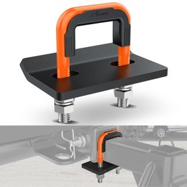 Nilight Trailer Hitch Tightener for 2 Inch Trailers Hitches Mount Anti Rattle Heavy Duty Steel with Rubber Cover Orange U Bolt Matte Black Plate Electrophoresis Anti-Rust Triple Protective