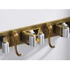 Fiunkes Mop Broom Holder Wall Mount Garden Tool Organizer, Brass
