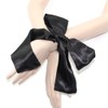 150cm Black Satin Sleep Mask Adjustable Long Ribbon Eye Cover