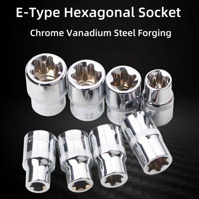 14 Piece E Torx Star Wrench Set with Case, 1/4",