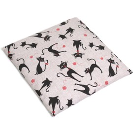 Linseed Cushion 19 x 19 cm Cat Mimi Small Grain Cushion as Heat Cushion and Cold Compress