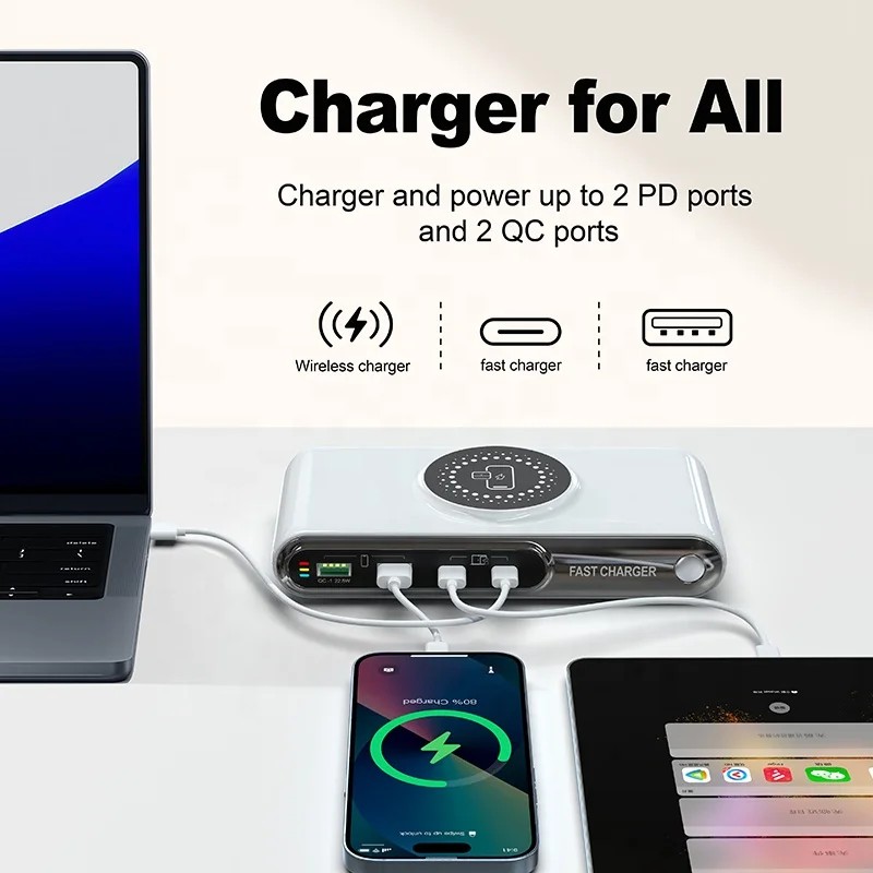 Customized Brand 6 in 1 Wireless Charger Charging Station Fast