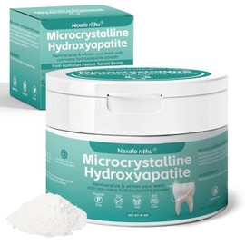 100% Pure Microcrystalline Hydroxyapatite Powder,Non-Nano | MCHA for DIY Oral Care | Remineralization, Sensitivity Relief&Whitening | Natural Source f