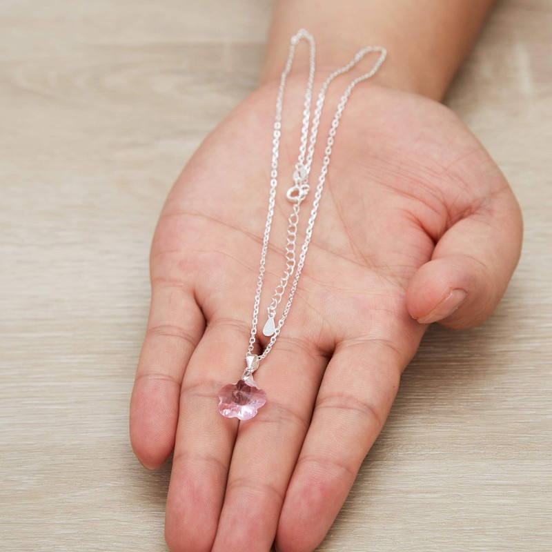 Philip Jones Sterling Silver Light Rose Flower Set Created with