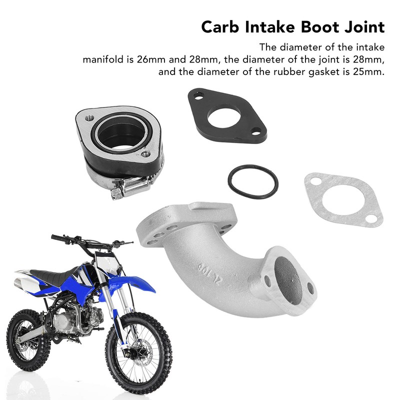 Carb Intake Manifold Pipe Kit 26mm‑28mm Adapter Spacer Kit for