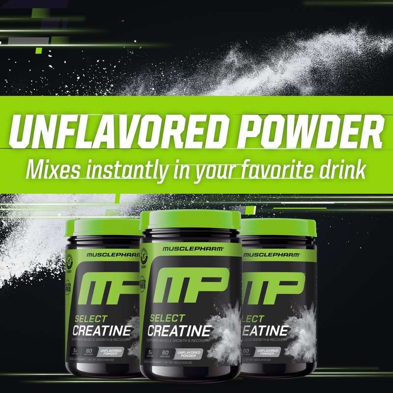 MusclePharm Creatine Monohydrate Powder, Pre Workout Muscle Builder & Post