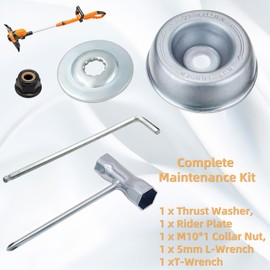 Tllsdss Blade Adapter Maintenance Kit with Thrust Washer, Rider Plate, Collar Nut & Wrench – Compatible with FS55, FS56, FS80, FS90, FS100, FS120, FS130, FS200, FS250 Trimmers & Brush Cutters