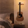Gugxiom Light up Wooden Guitar Stand,Note Pattern Designs,Guitar Wall Mount