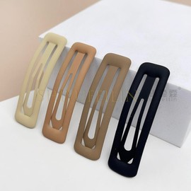 6 Pcs 2.5 Inch Matte Metal Snap Hair Clips Grips Hair Barrettes BB Clips Pins Styling Hair Accessories for Girls,Women,keep loose hairs bangs and flyaways away from face (Yellow-Blue Set)