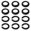 12 Pack Plastic Lampshade Reducer Ring, E27 to E14 Lamp
