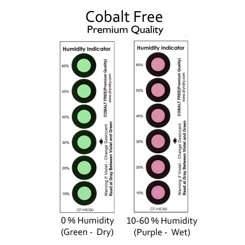 Dry & Dry [15 Packs] Premium Cobalt Free Humidity Indicator