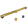 Bernkot Linear Shower Drain 36", Brushed Gold Floor Drain with
