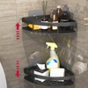 Triangular Shower Shelf Punch Free Rustproof Aluminum Shower Corner Shelf