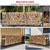 Kendane 8FT Firewood Rack Outdoor, Heavy Duty Adjustable Firewood log