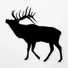 Decal Stickers of Elk Silhouette Cut Out 2 Premium Indoor (No Waterproof) Vinyl Decal Stickers for Laptop Phone Accessory Helmet Car Window Mug Tuber Cup Door Wall Decoration ANDVER3784902BL